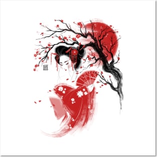 Red geisha Posters and Art